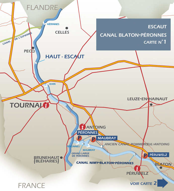 Escaut - Canal Blaton-Péronnes (Carte N°1)