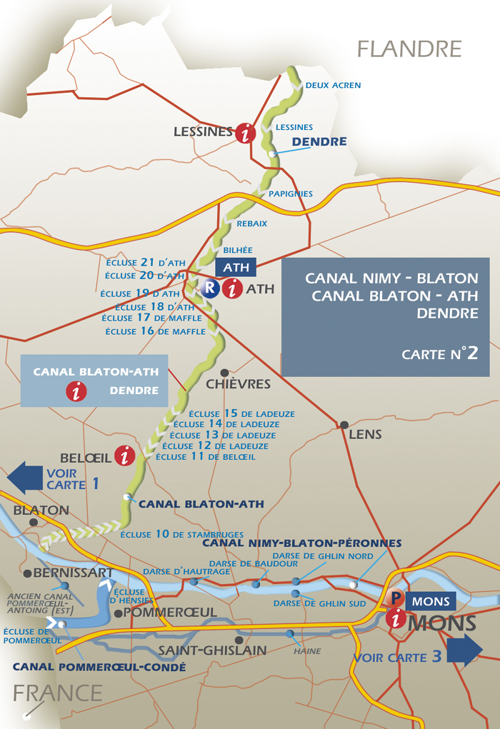 Canal Nimy-Blaton - Canal Blaton-Ath - Dendre (Carte N°2)